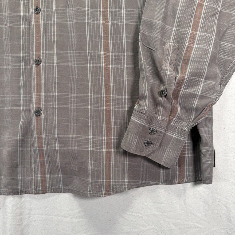 Royal Robbins Shirt Mens 2XL Gray Long Sleeve Button Up Modal Stretch Travel - Picture 4 of 8